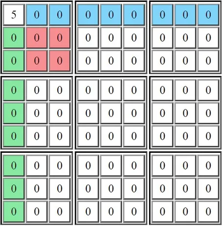 a sudoku grid from own project.