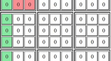 a sudoku grid from own project.